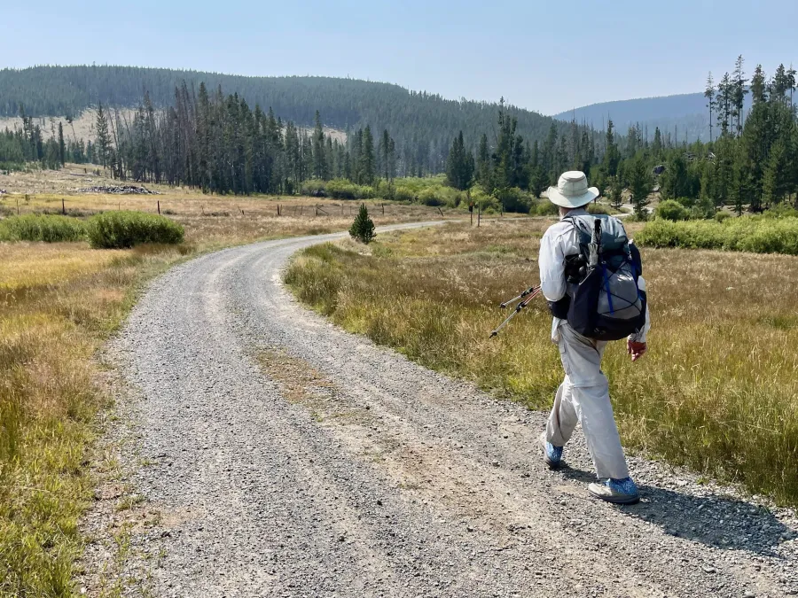 Top O' walks on yet another gravel road