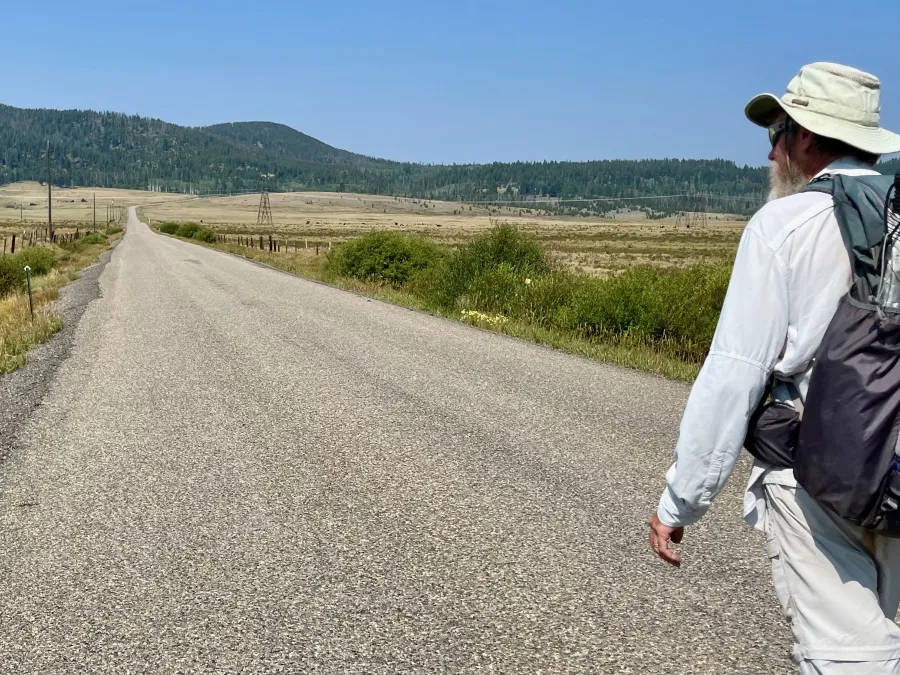 Top O' walks on another gravel road