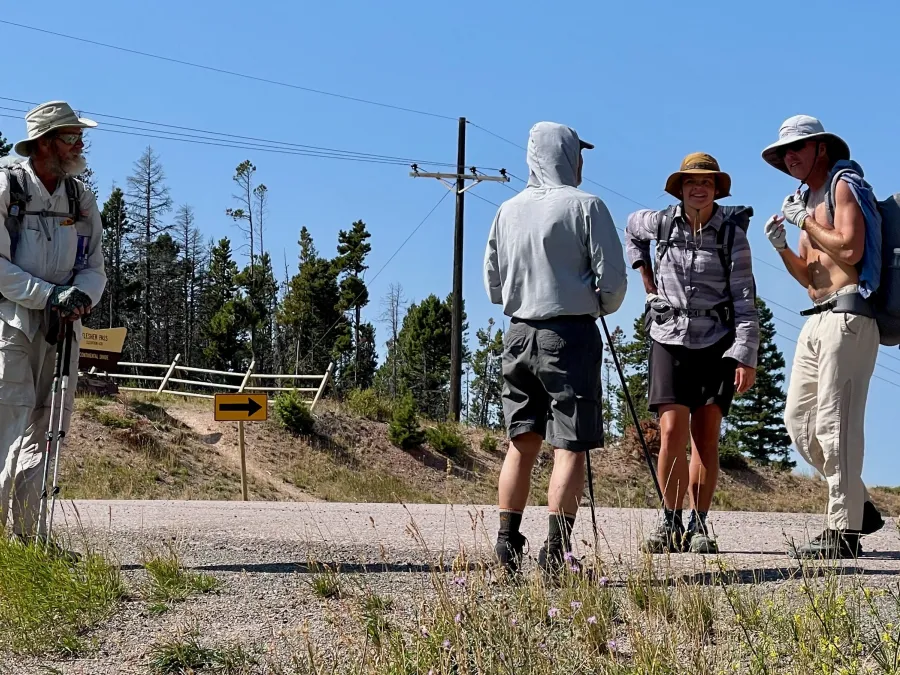 Top O', Polecat, Raven, and Freebird chat at Flesher Pass