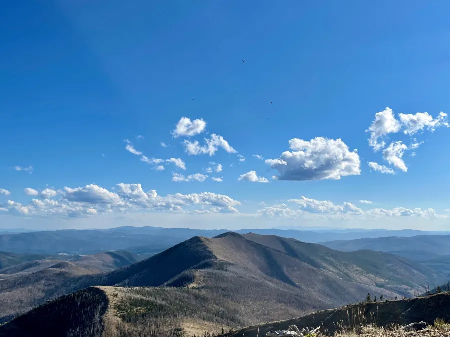 Clouds above Montana mountains