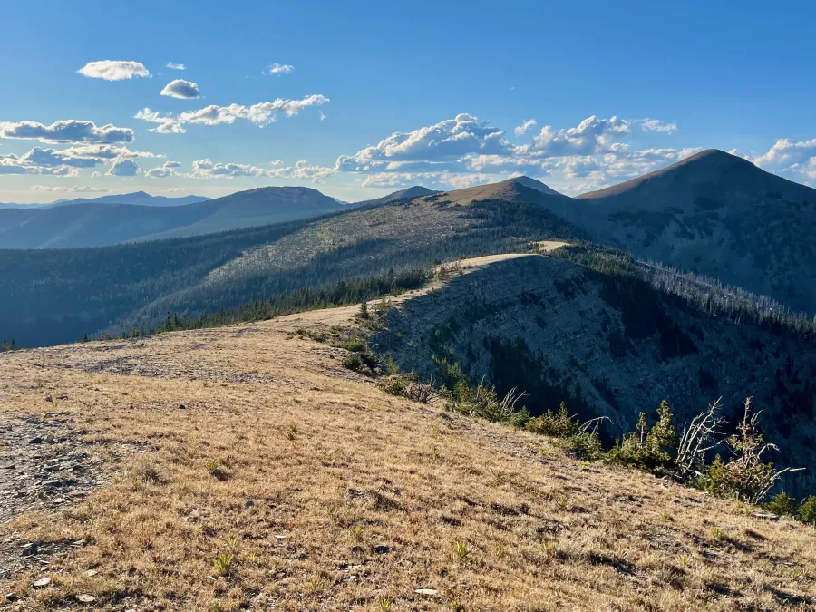 Top of a ridge