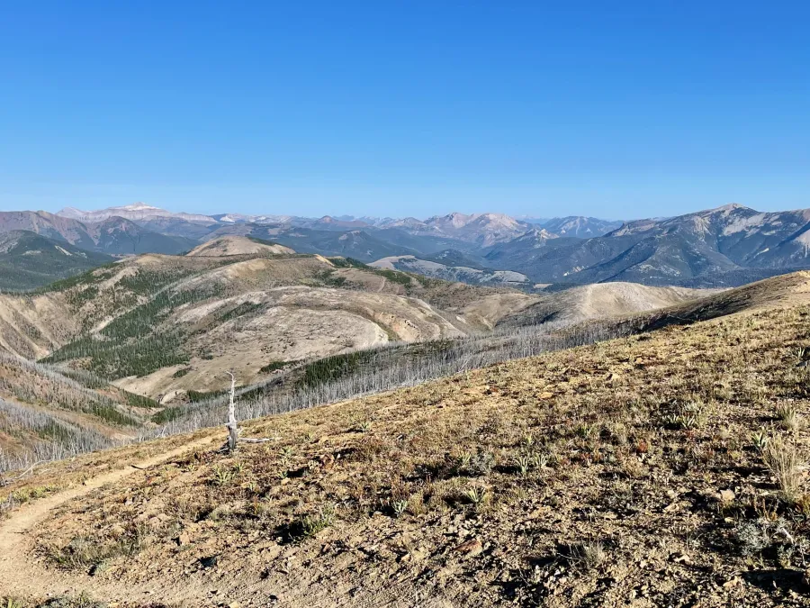 The trail and a valley ahead
