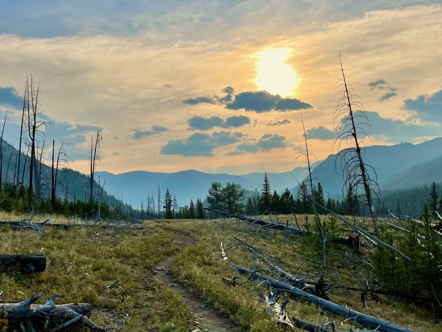 Smokey sky in Bob Marshall Wilderness