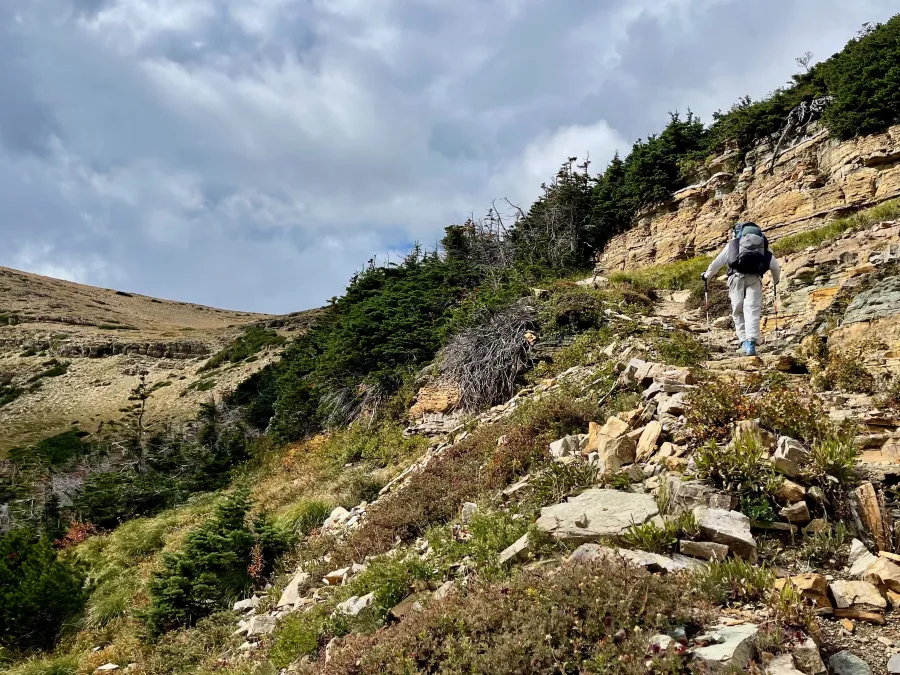 Hiking toward Dawson Pass