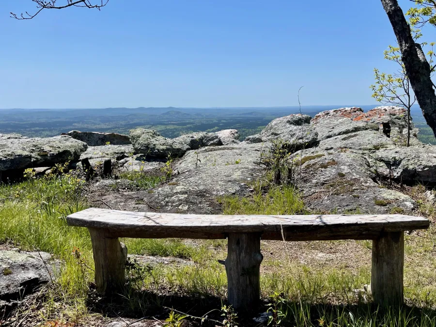 A bench at an overlook