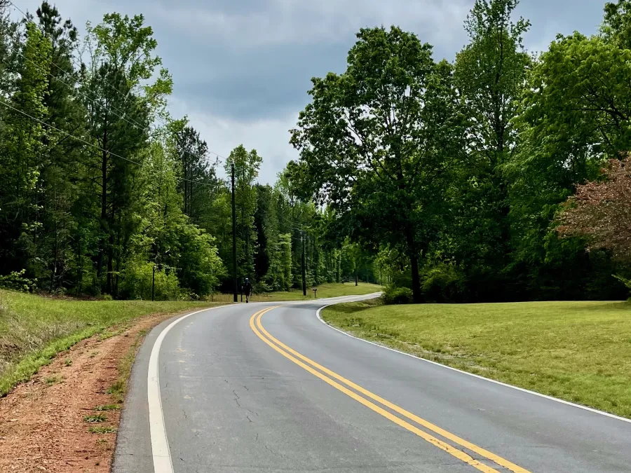 A curve on a country road