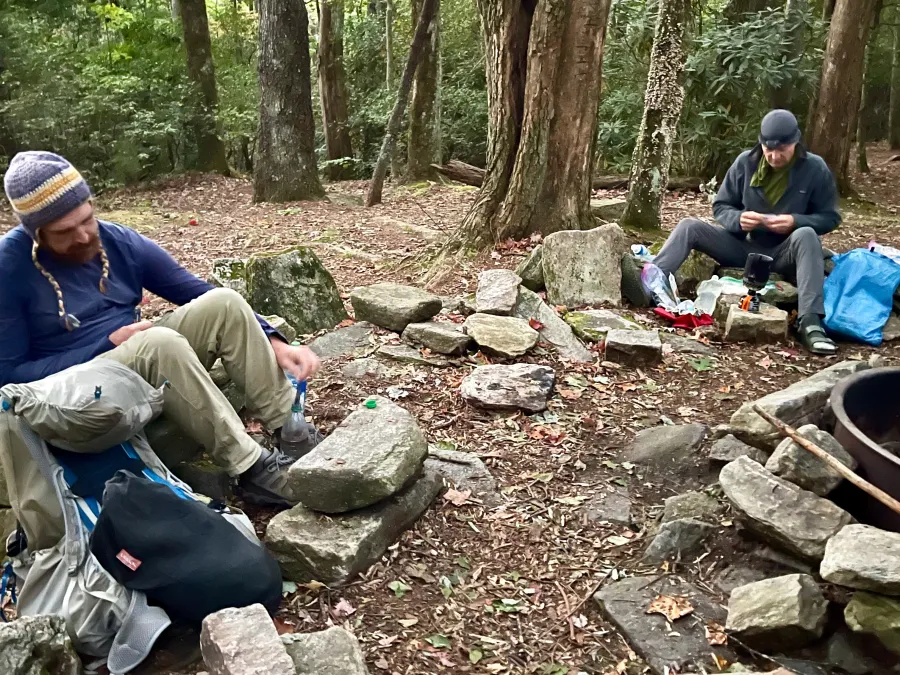 Sasquatch and Polecat eating dinner