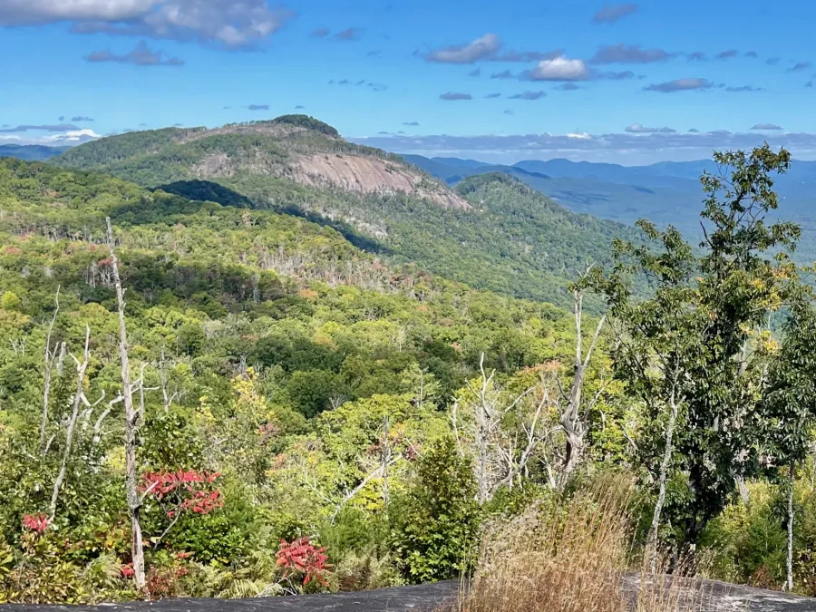 A view of Table Rock Mountain from Bald Knob