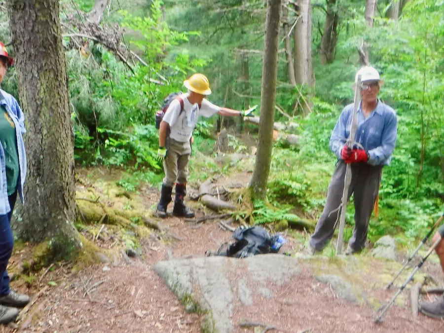 Mrs. GORP and trail crew members