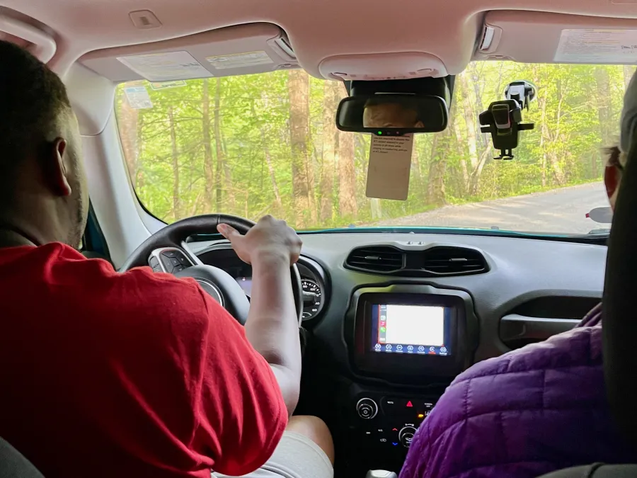 Derrick drives Tengo Hambre and Gravity to the trailhead