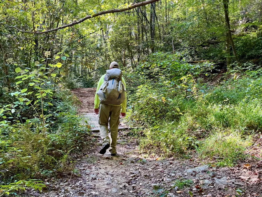Sasquatch walks on the trail