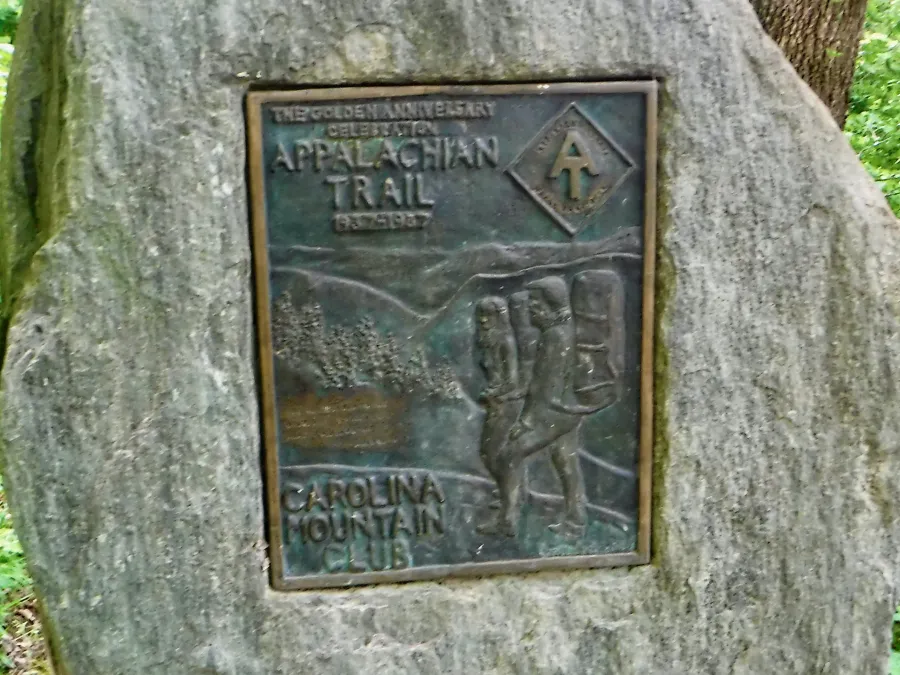 Bronze tablet near Hot Springs