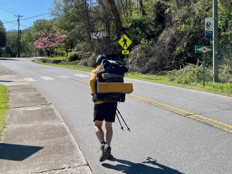 Walking southbound out of Hot Springs
