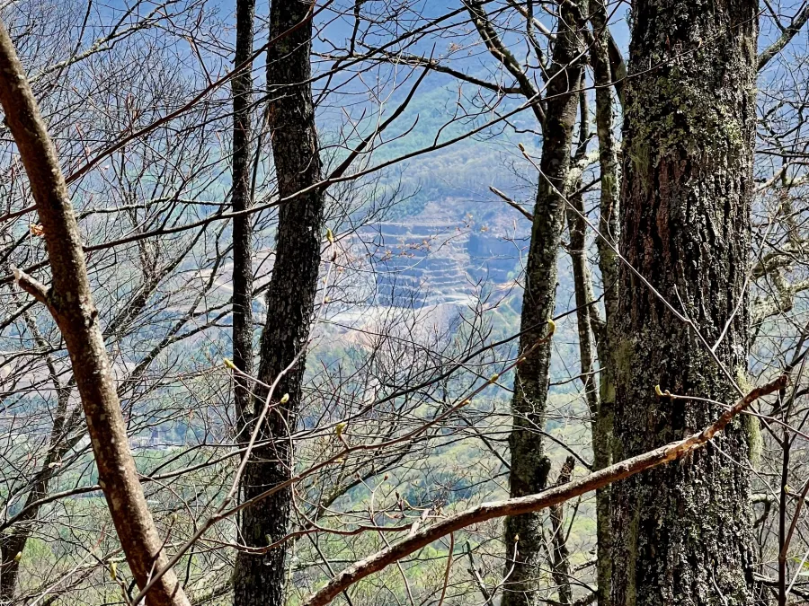 A view of a rock quarry near Waynesville, N.C.