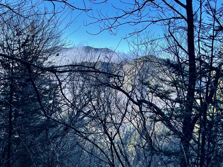 Low clouds circle Mt. LeConte