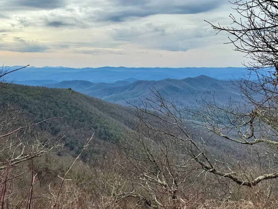 A view of distant mountains