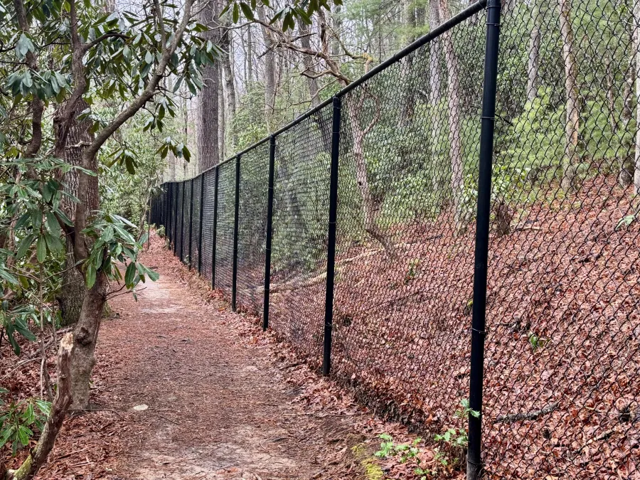 A tall chainlink fence