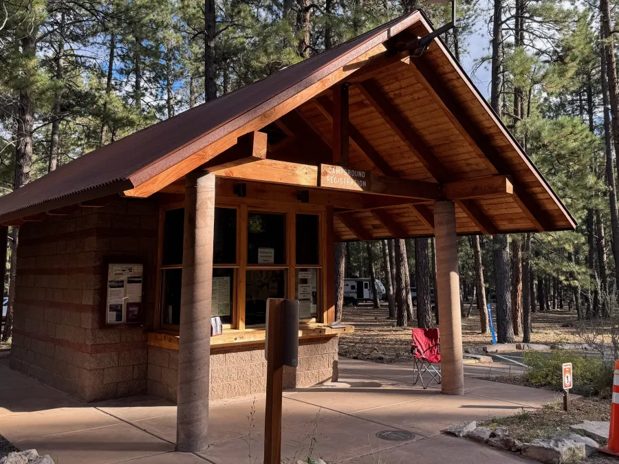 The North Rim Campground kiosk
