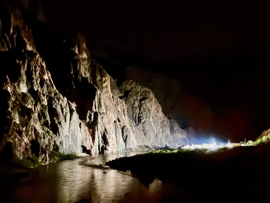 Looking at the Colorado River from the bridge