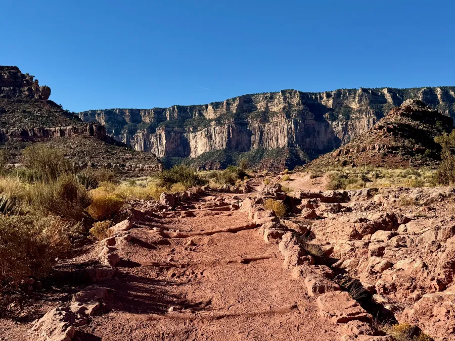 Looking up toward the South Rim