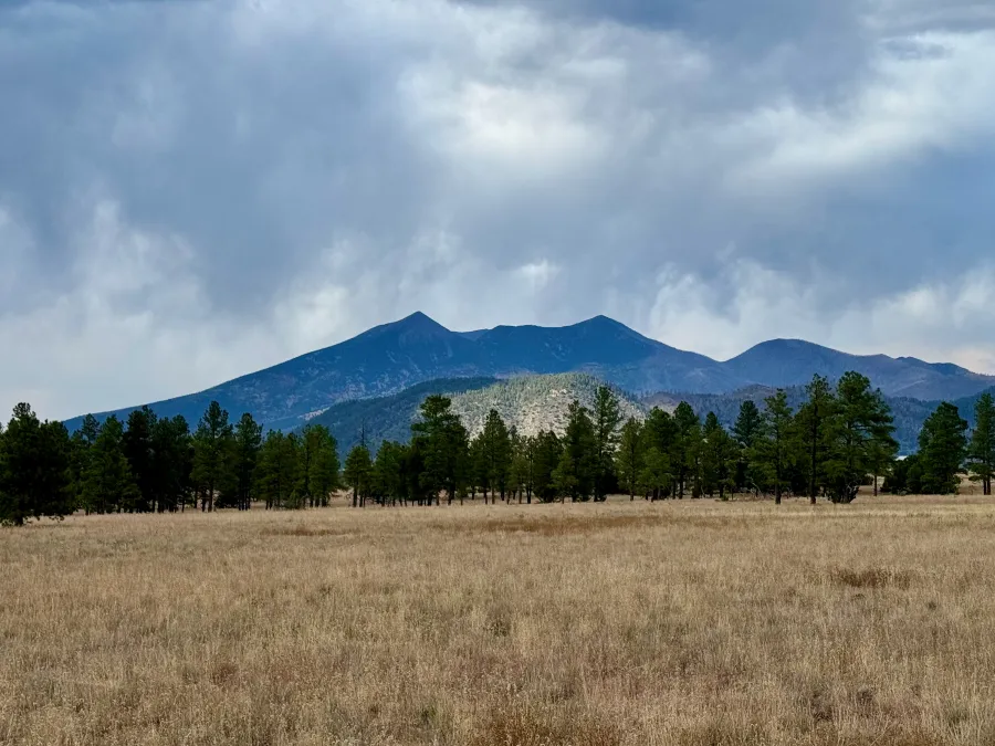 Rain clouds over the San Francisco Peaks