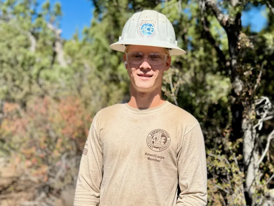 A member of a trail maintenance crew named Noah