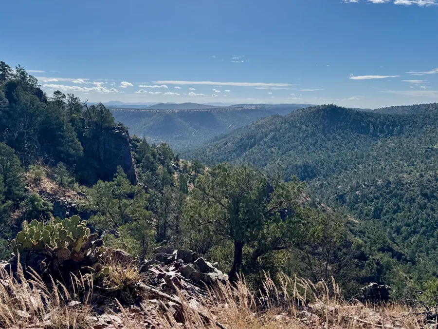 A distant view of the Mazatzal Mountains