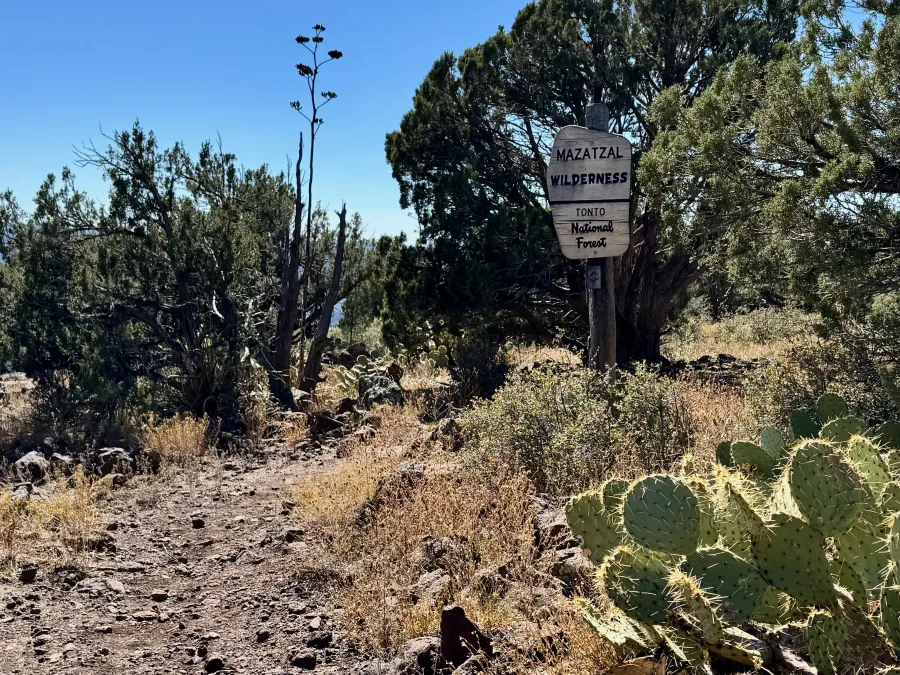 Entering Mazatzal Wilderness