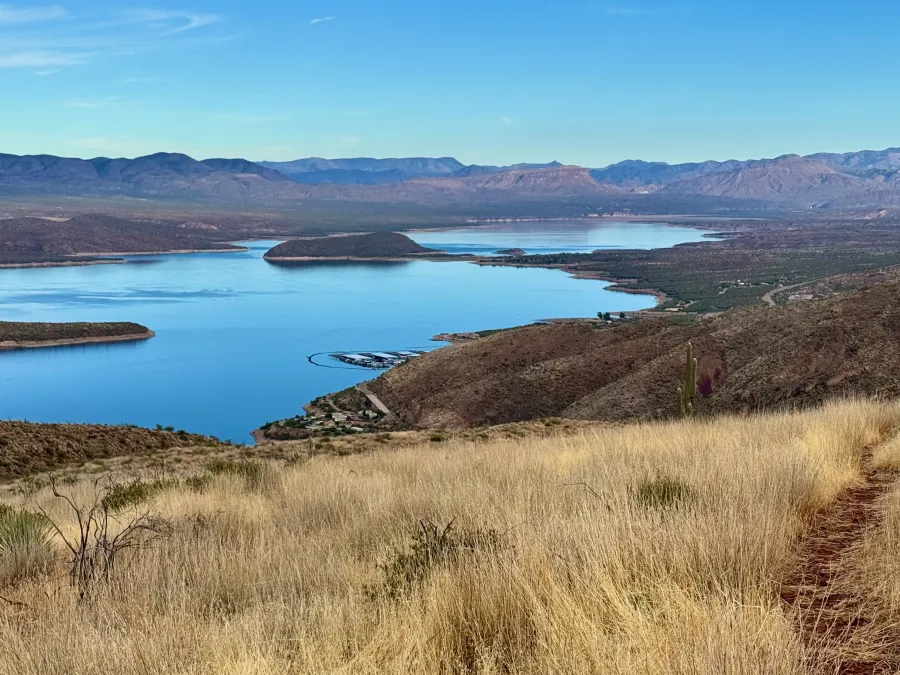 A view of the marina at Roosevelt Lake