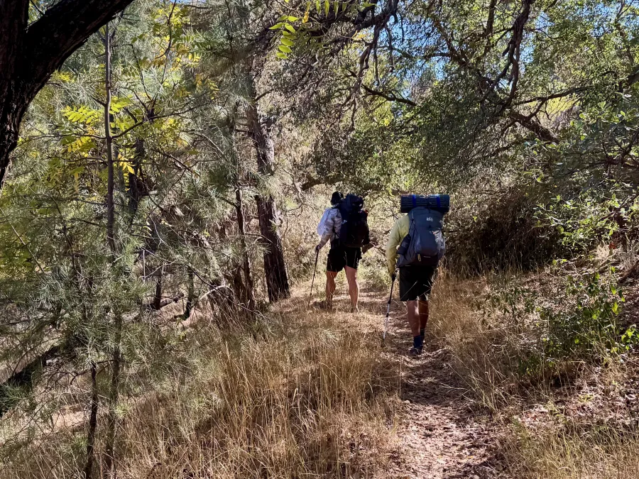 Two weekend backpackers at Reavis Ranch