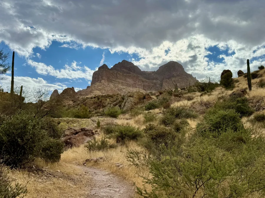 Clouds hang over Picketpost Mountain