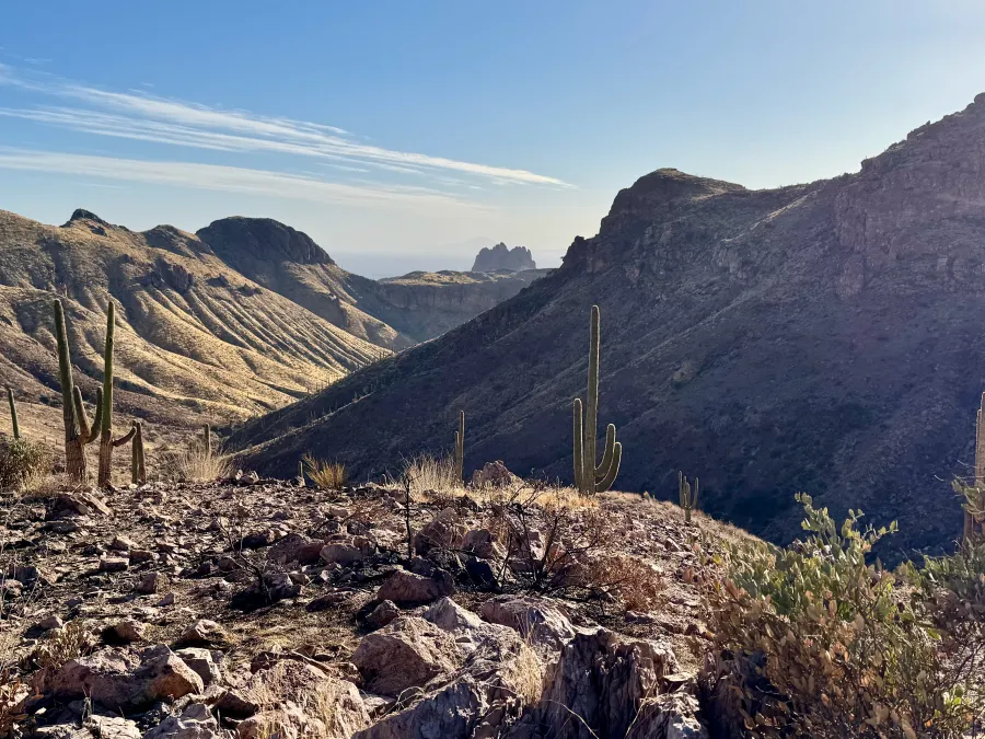 A rugged, remote section of the trail