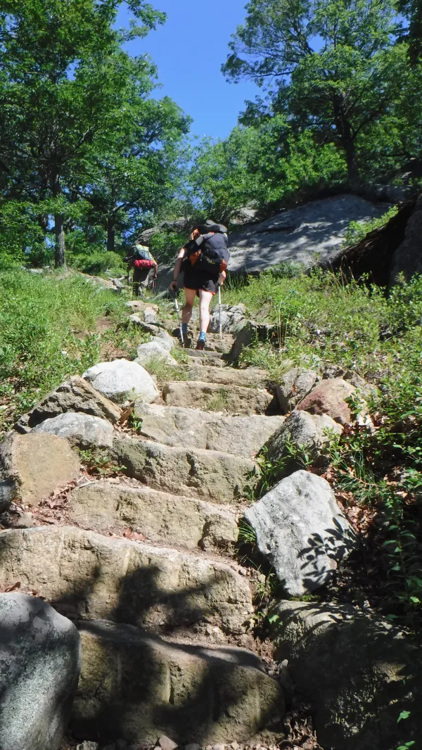Rock stairs up Bear Mountain