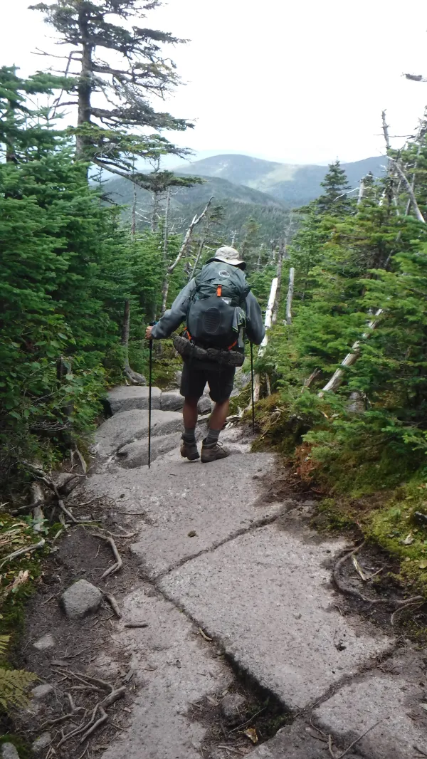 Descending North Kinsman Mountain