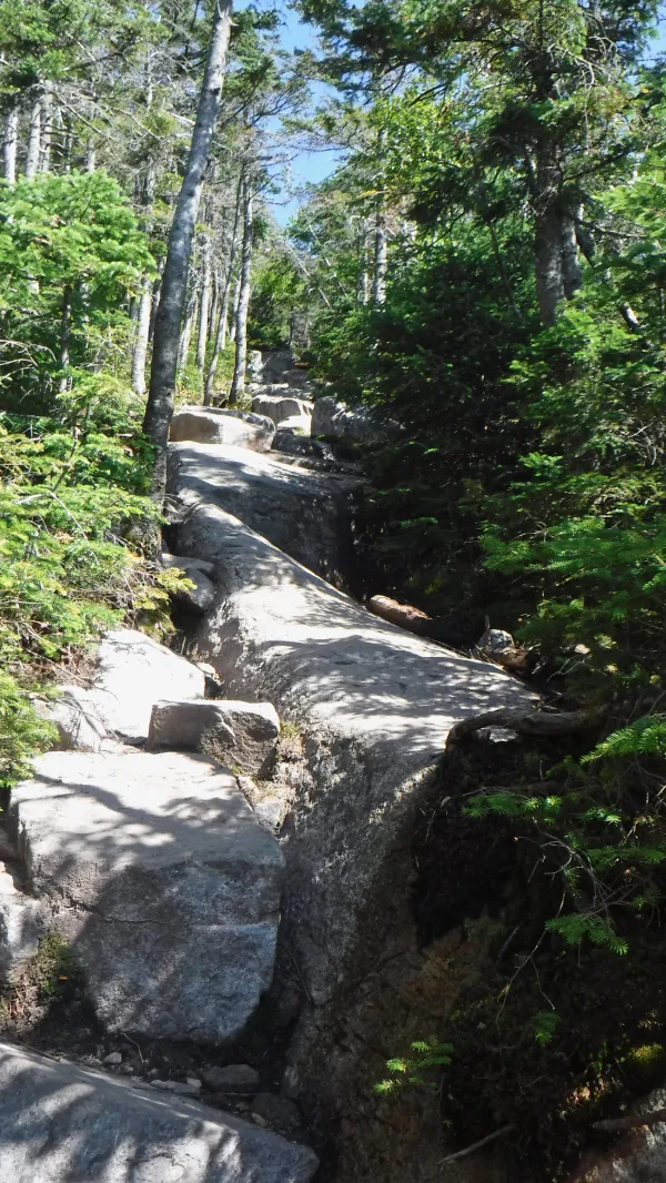 Trail of boulders