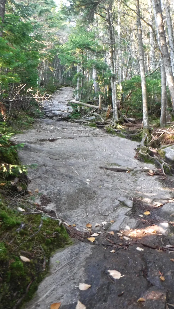 Bare rock slab on Mahoosuc Arm