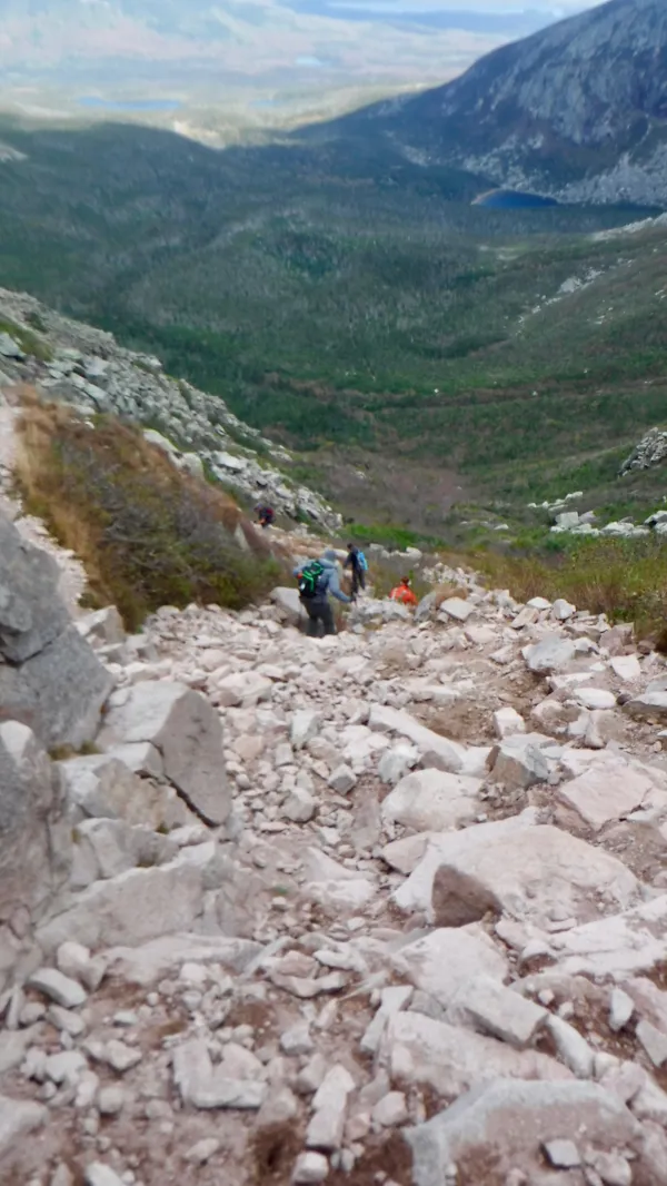 Gravel chute at Saddle Trail