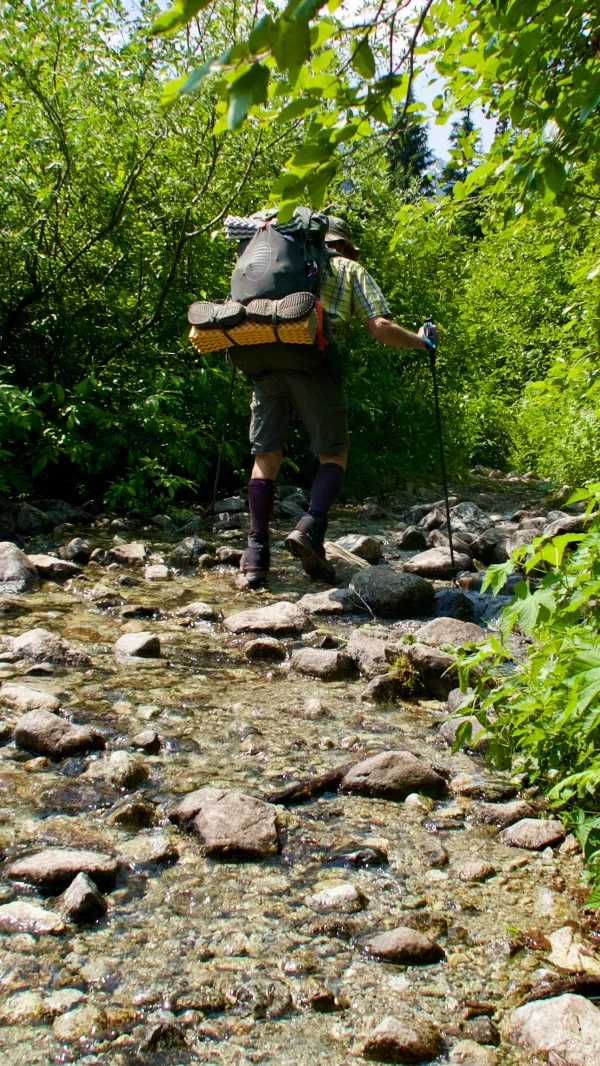 A stream crossing without a bridge