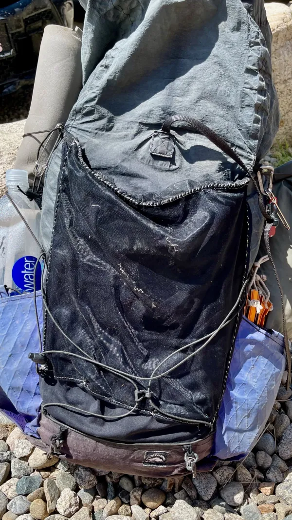 Gravity's pack after being repaired