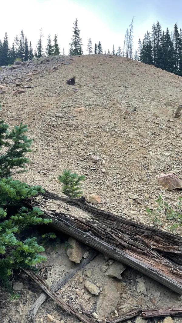 Tailings at an old mine site
