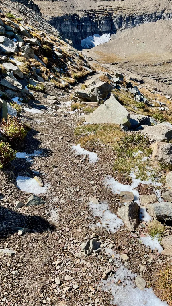 Snow on the trail