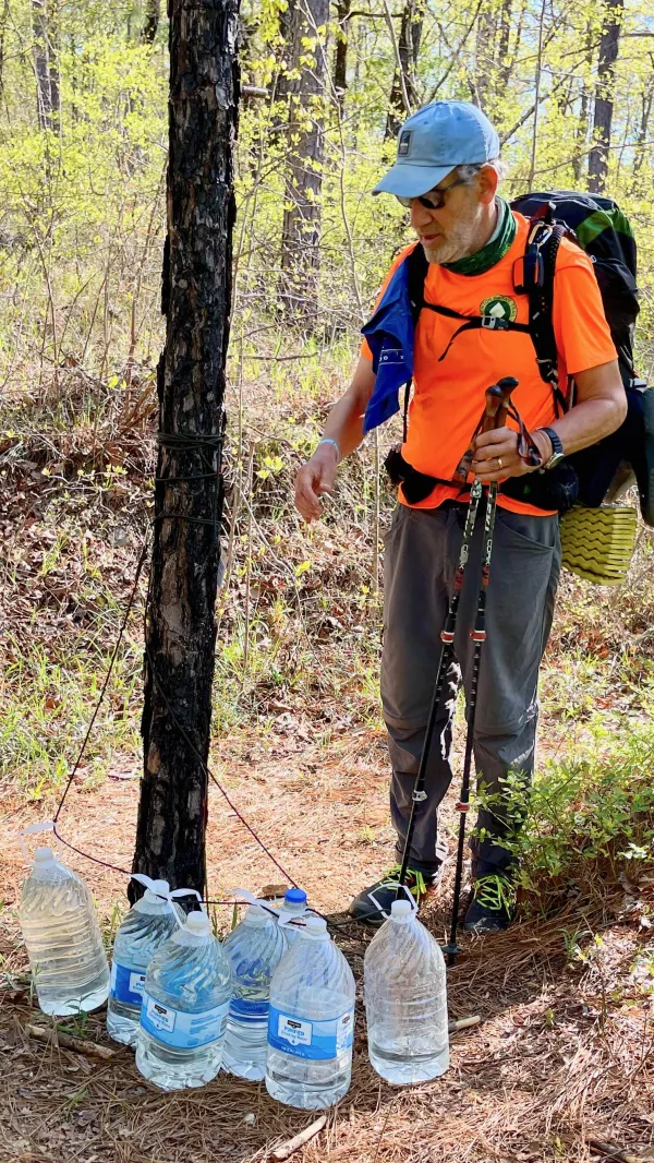 Tengo Hambre looks at a water cache