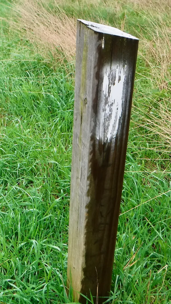 A post wet on one side
