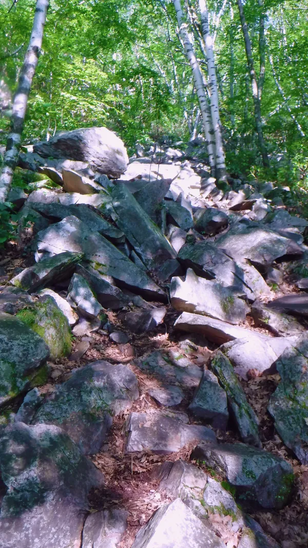 Rocky climb up East Mountain