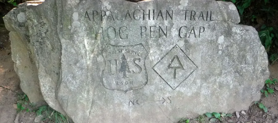 Marker at Hogpen Gap
