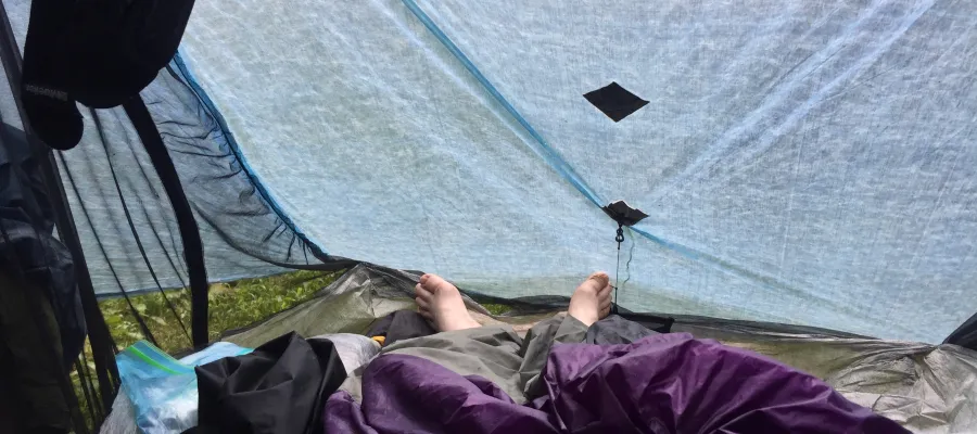 View from inside my tent
