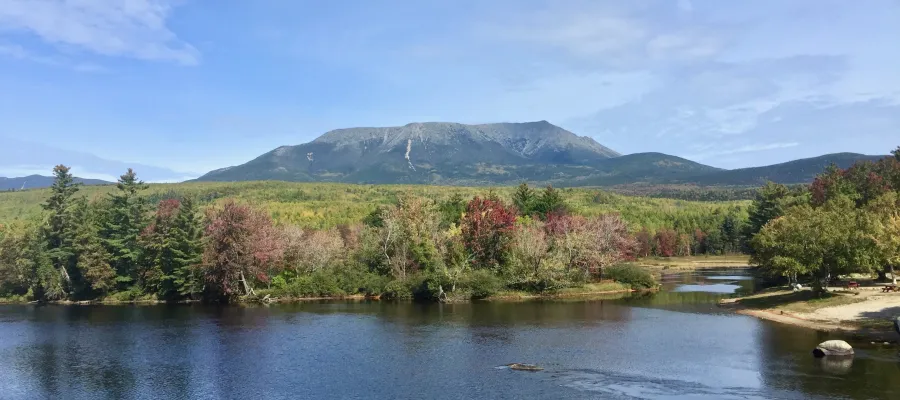 View of Mt. Katahdin from Abol Bridge