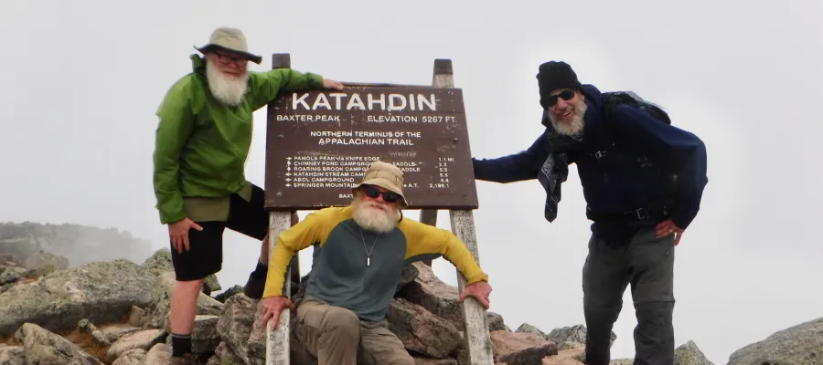 Gravity, Stick and Tengo on Mt. Katahdin