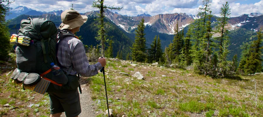 Ralph viewing North Cascade Mountains