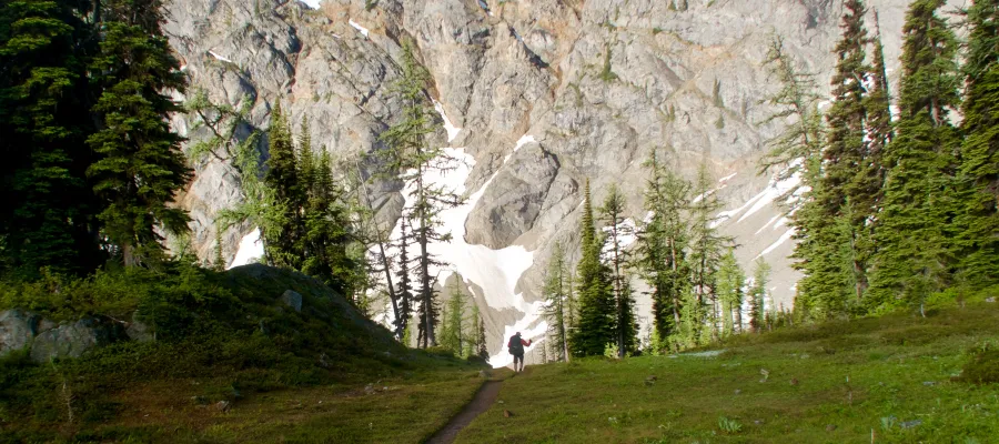 Leaving Woody Pass